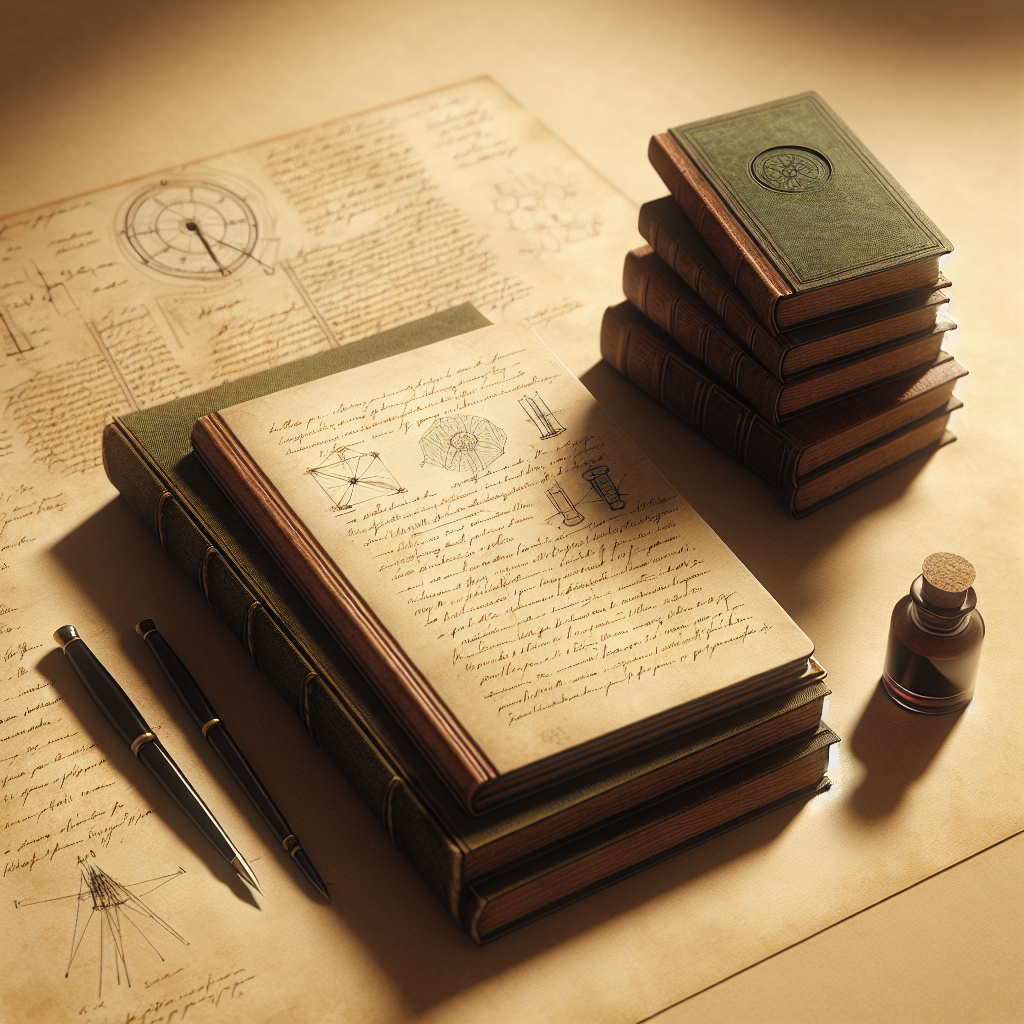 Stack of antique scientific journals